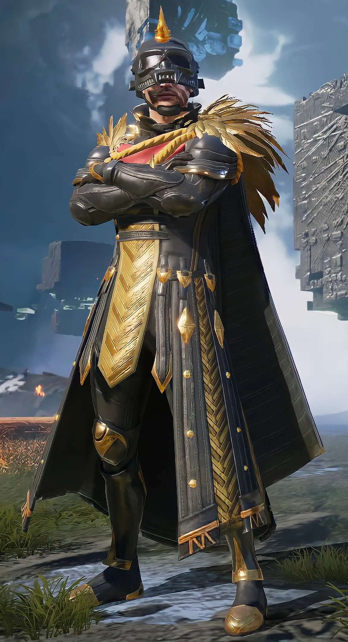 PUBG Mobile black and gold pharaoh male character wallpaper