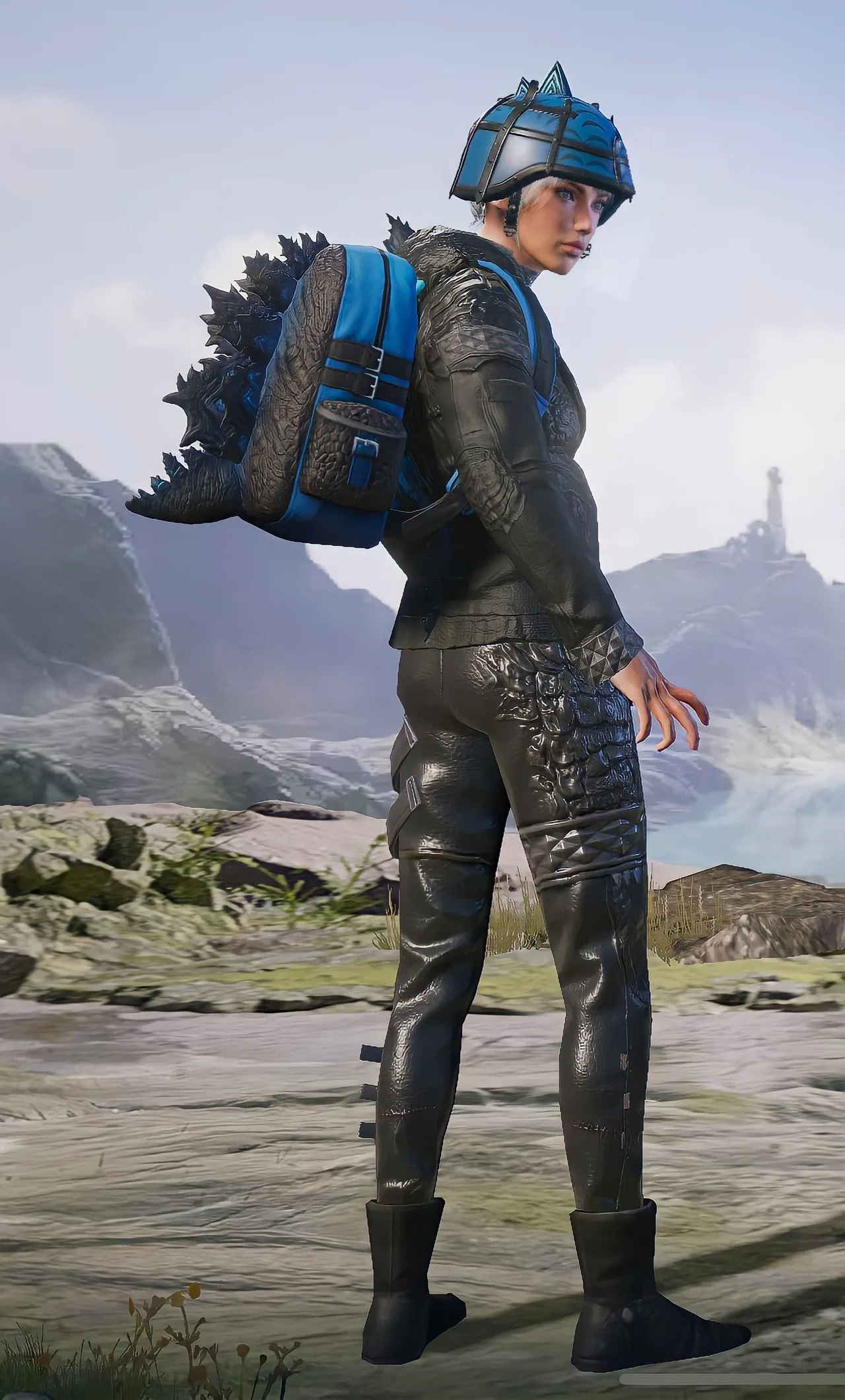 PUBG Mobile black tactical female character wallpaper