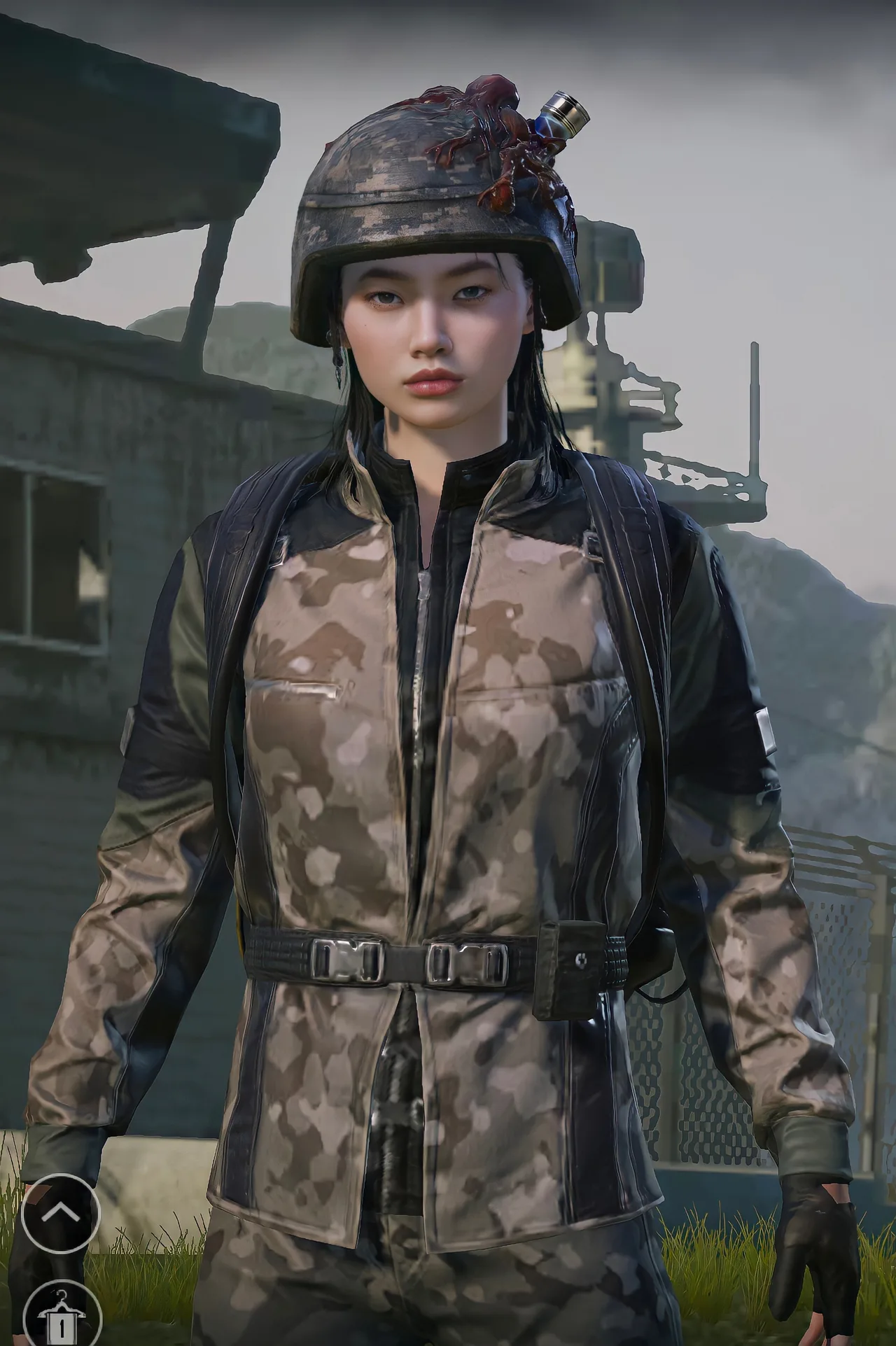 PUBG Mobile classic camouflage soldier female character wallpaper