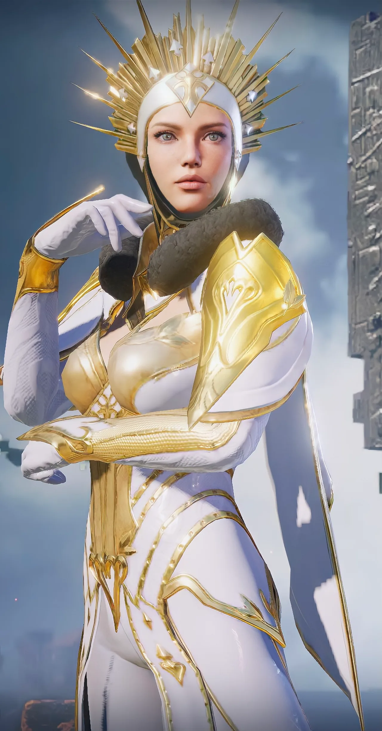 PUBG Mobile golden queen female character wallpaper
