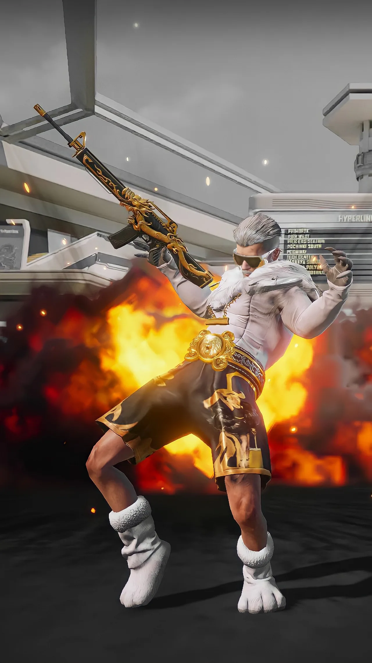 PUBG Mobile green cyber ninja female character wallpaper