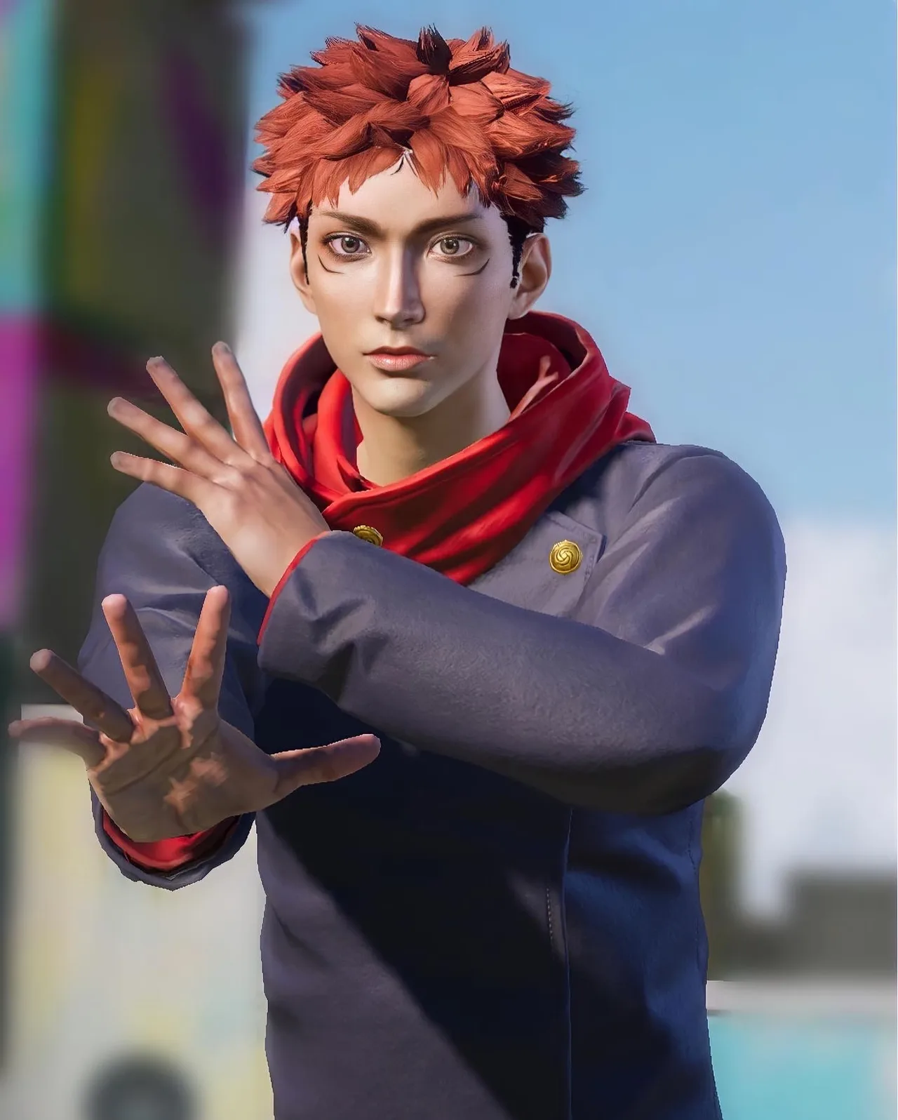 PUBG Mobile jujutsu kaisen yuji itadori character wallpaper