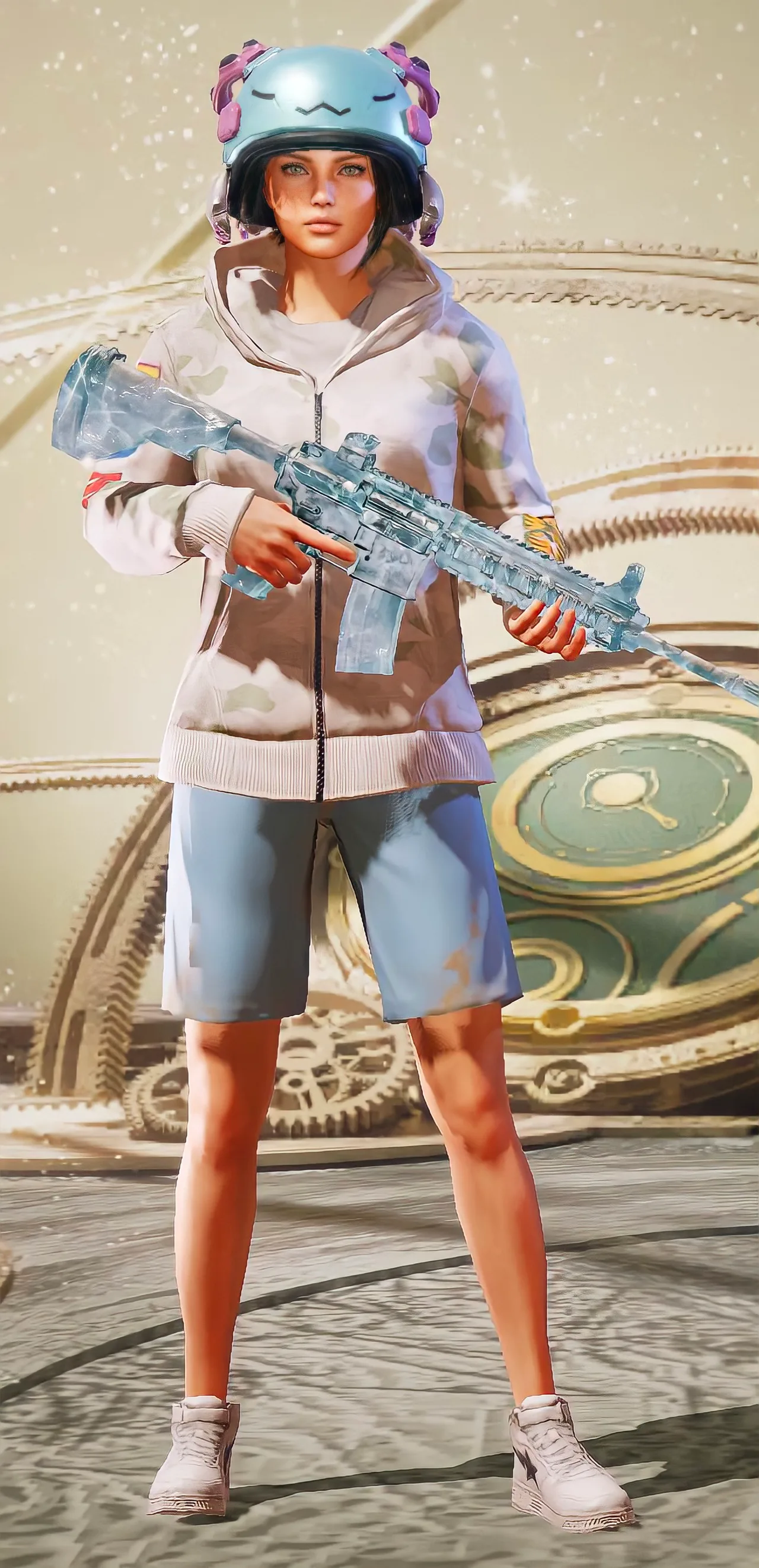 PUBG Mobile summer beach female character wallpaper