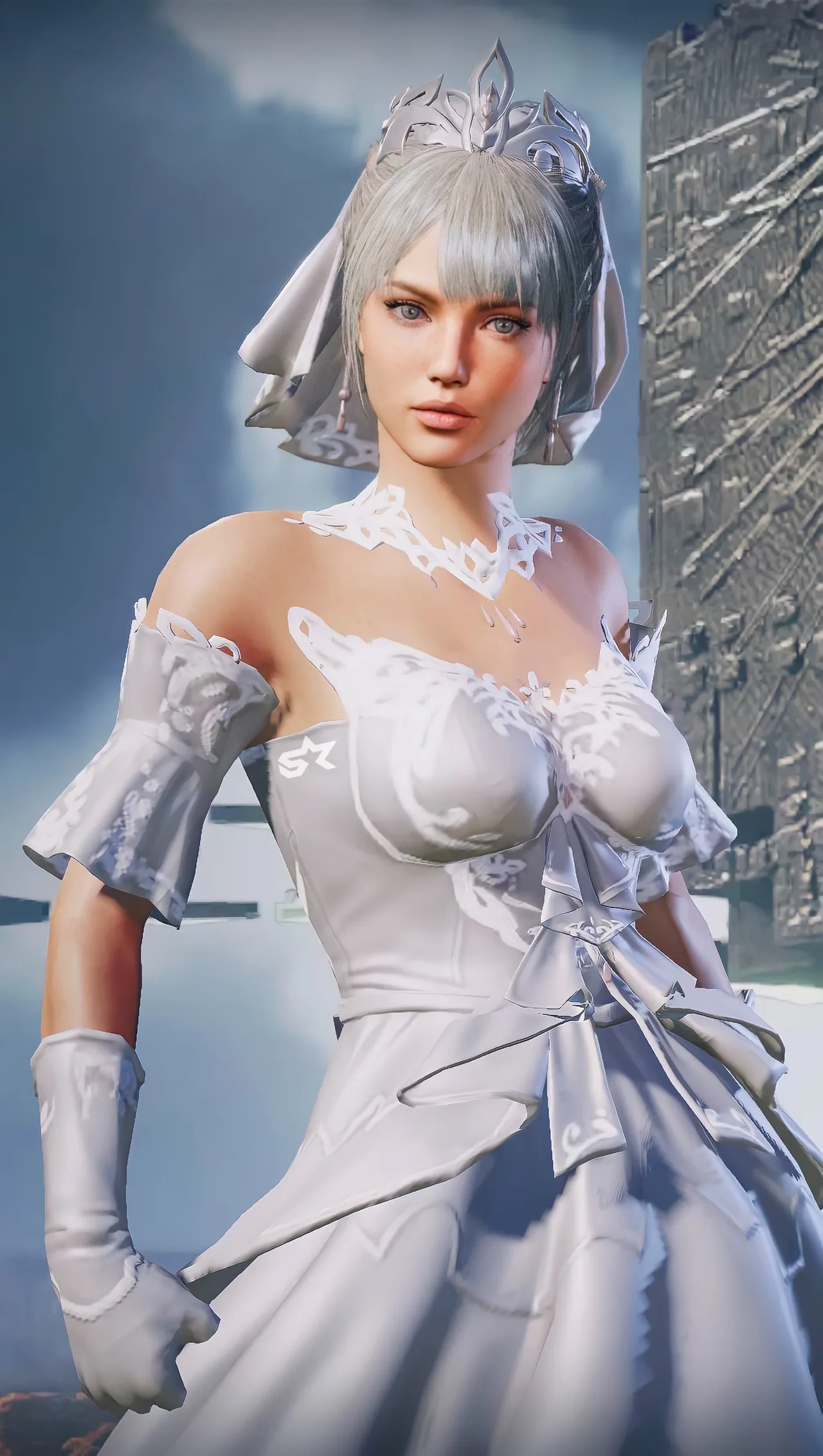 PUBG Mobile white bridal dress female character wallpaper
