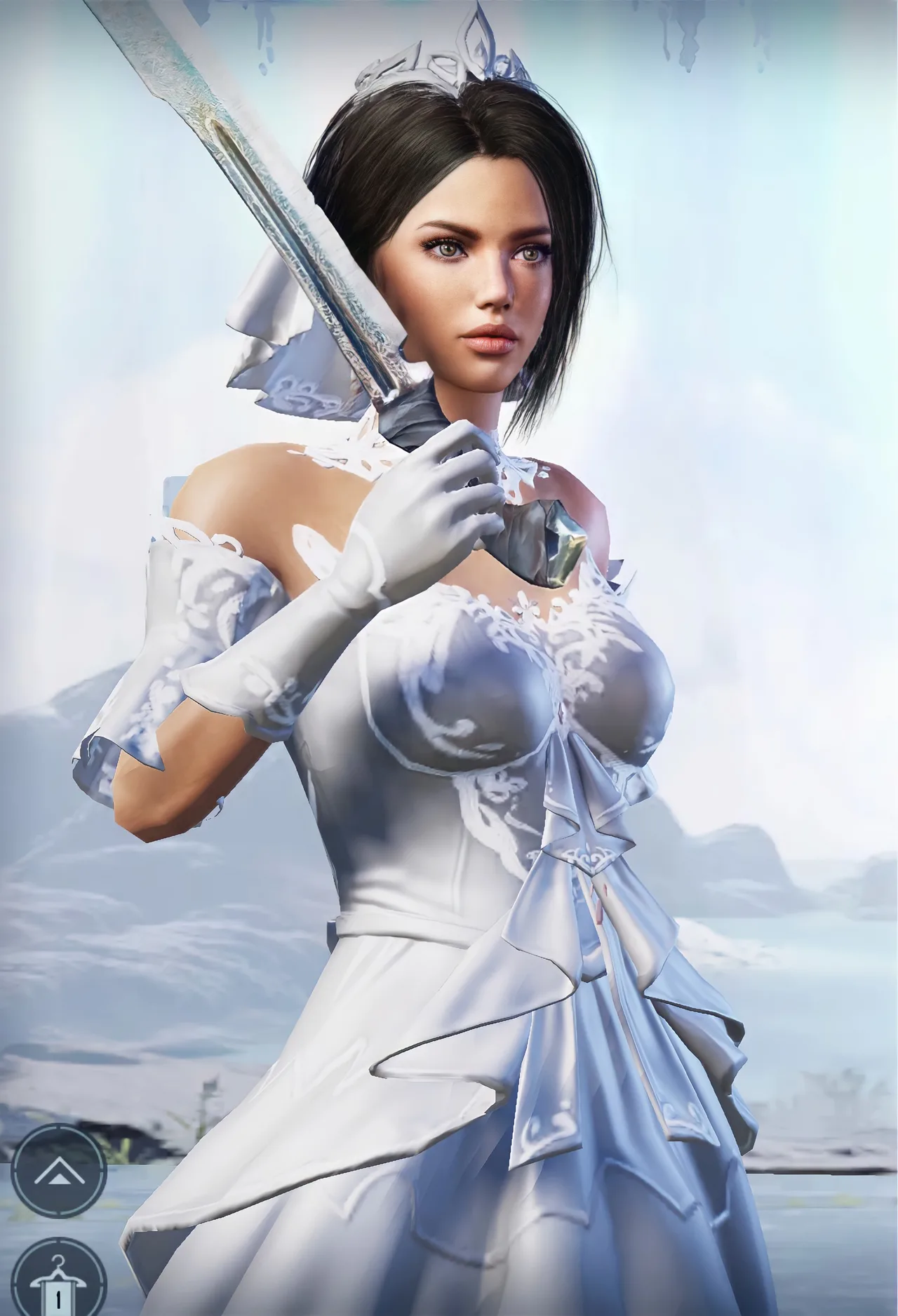 PUBG Mobile white winter princess character wallpaper