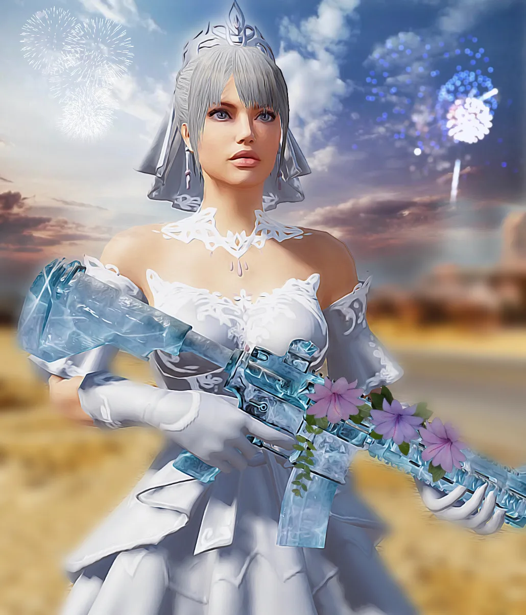 PUBG Mobile winter bride female character wallpaper